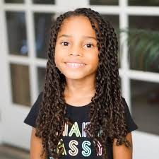 Kids braided hairstyle with beads