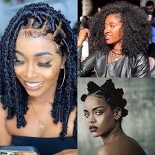 Kinky twists hairstyle detail