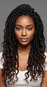 Senegalese twists hairstyle detail