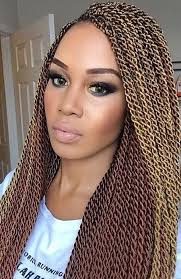 Senegalese twists hairstyle detail